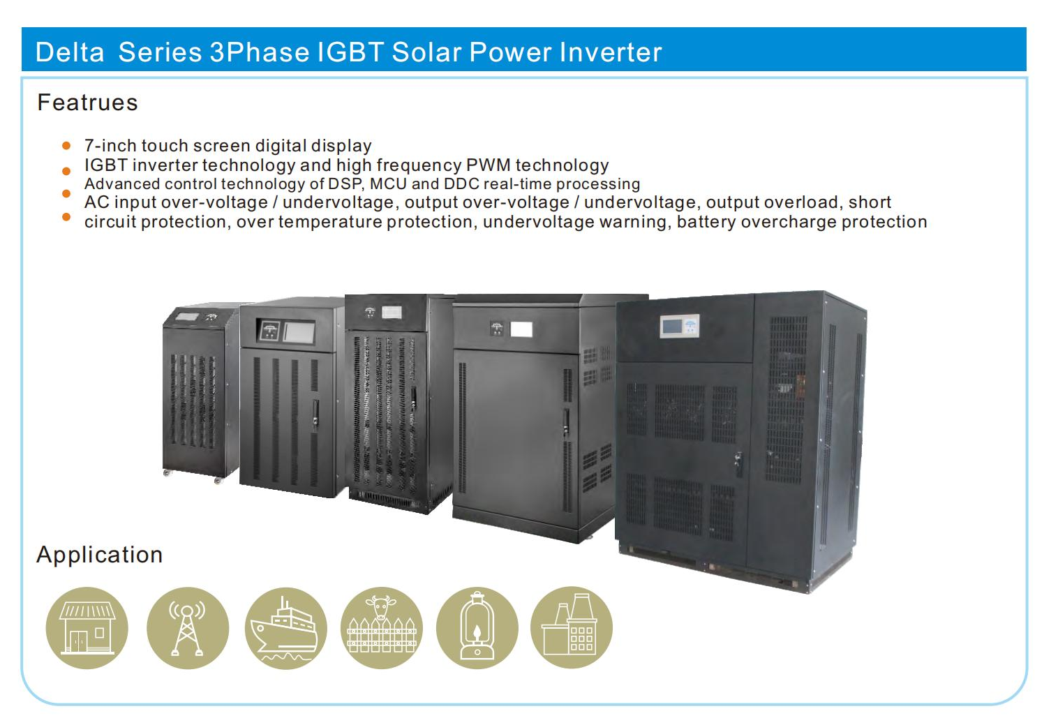 Inversores solares trifásicos de 50kw inversor solar híbrido inversor fuera de red 60kw 80kw 100kw 120kw 140kw 160kw 200kw disponible