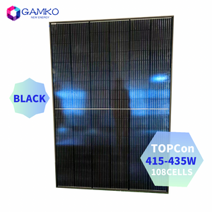 Paneles solares negros completos bifaciales de alta eficiencia para uso doméstico panel solar 430w 435w paneles solares TOPCon 415w 420w 425w