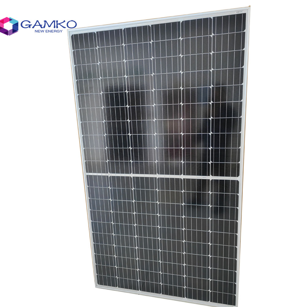 Panel solar monocristalino de 455W, doble vidrio, bifacial, negro completo disponible