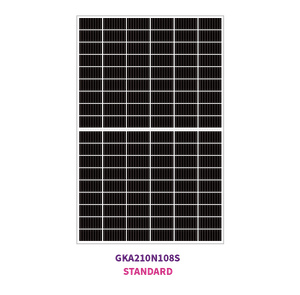 210 mm N-TYPE mono 108 medias células solares 580W