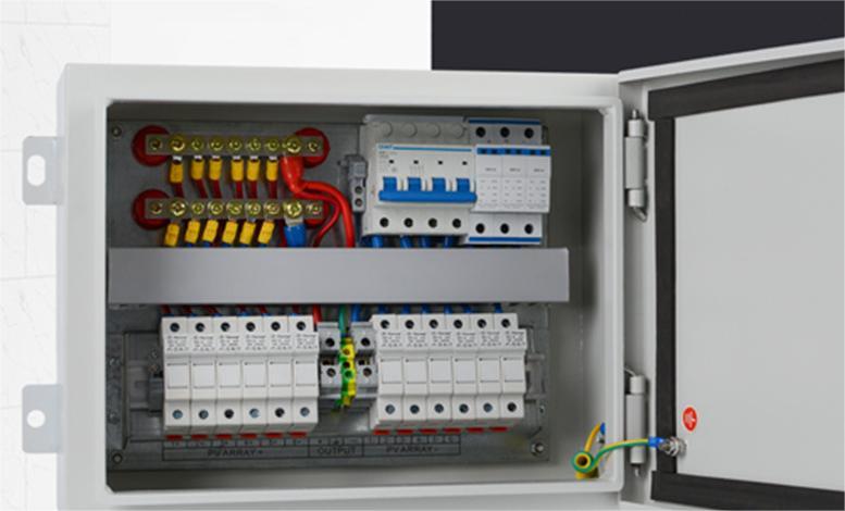 Caja combinadora solar fotovoltaica de 1KW, 2KW, 3KW, 5KW, 10KW, 2 cuerdas DC1000V DC500V, caja de disyuntores de CC a prueba de agua