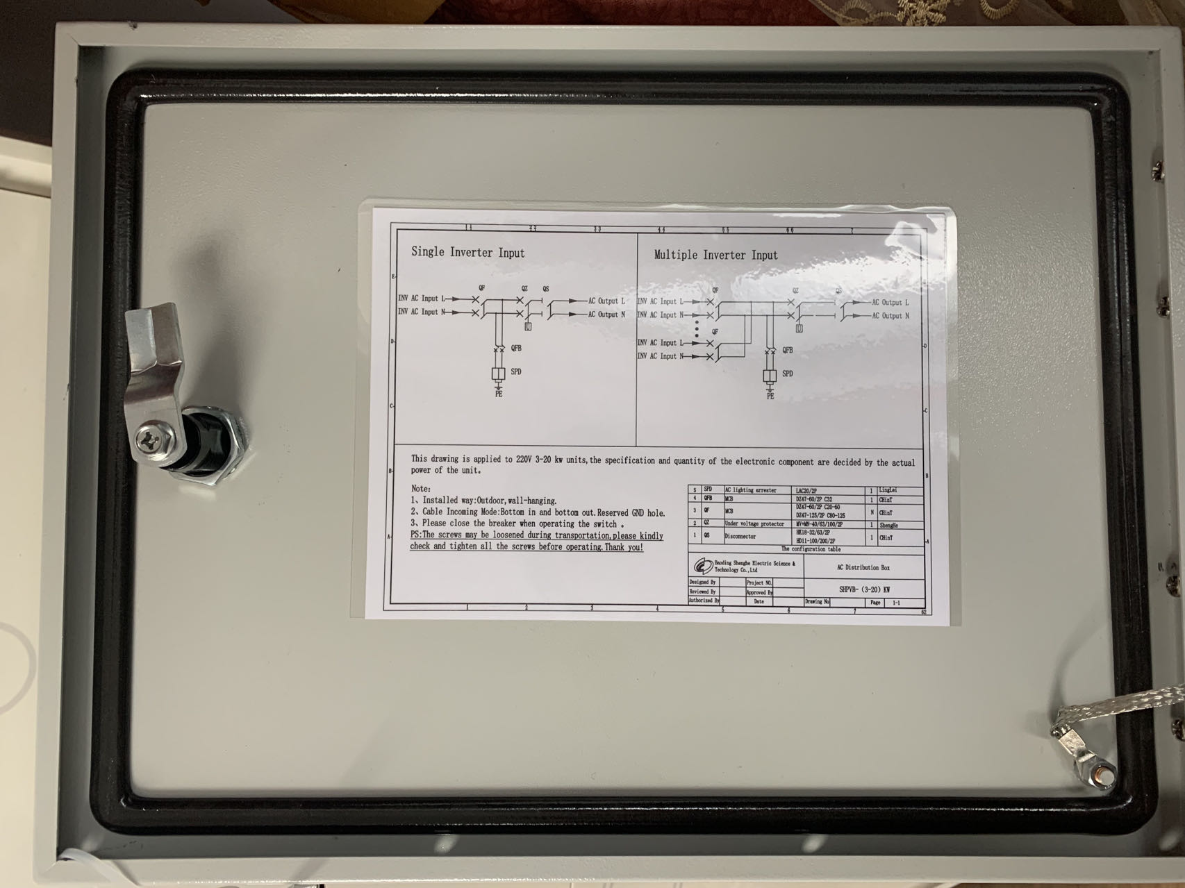 Caja combinadora solar fotovoltaica de 1KW, 2KW, 3KW, 5KW, 10KW, 2 cuerdas DC1000V DC500V, caja de disyuntores de CC a prueba de agua