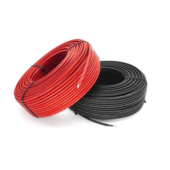 Cable fotovoltaico negro rojo 6mm2 1000V 1500V alambre de cobre estañado Cable solar fotovoltaico para estación de energía solar de buena calidad de China