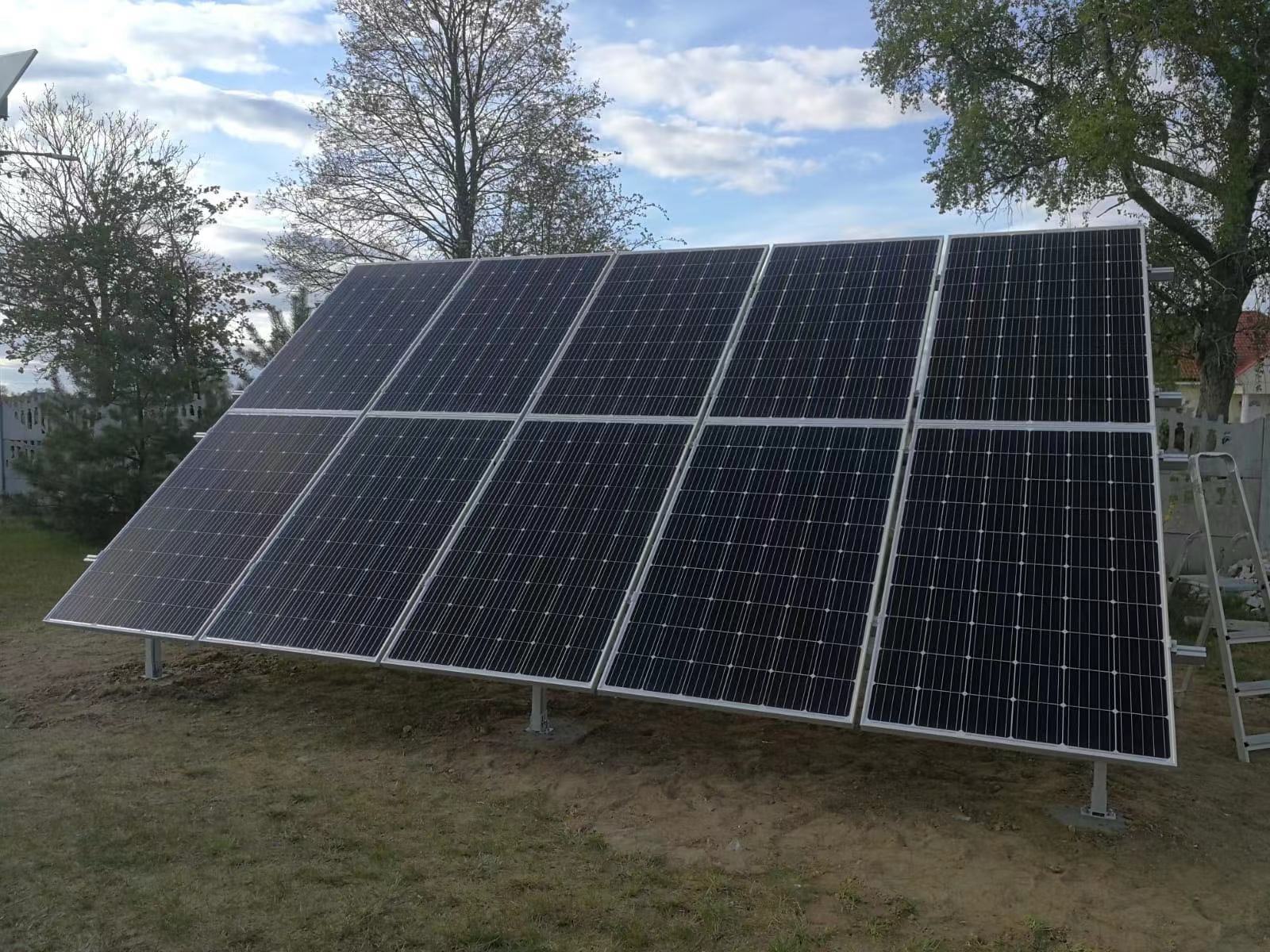 5KW del uso en el hogar 6KW 8KW 10KW del equipo del sistema solar del módulo del picovoltio del sistema de almacenamiento solar de la rejilla